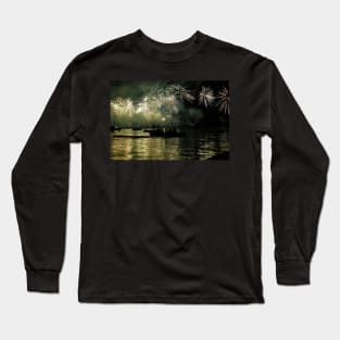 Fireworks Green / Swiss Artwork Photography Long Sleeve T-Shirt